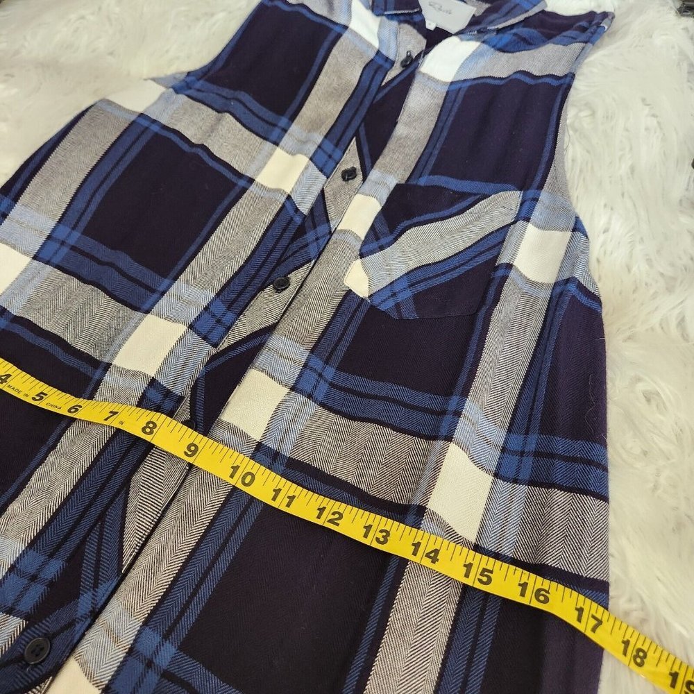 Rails Revolve Jordyn Plaid Long Button Up Shirt V… - image 7